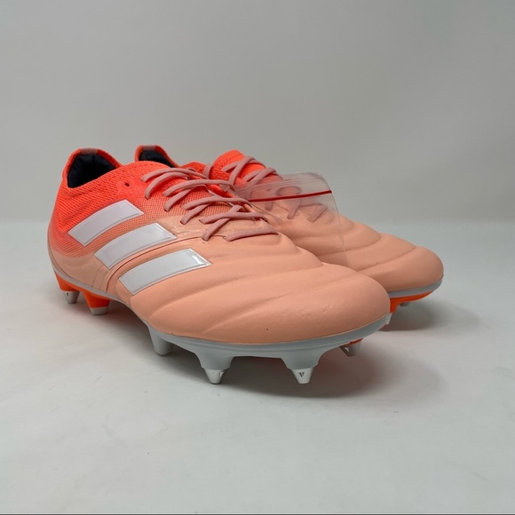 New Adidas Copa 19.1 SG Orange Pink Peach Soccer Cleats G25816